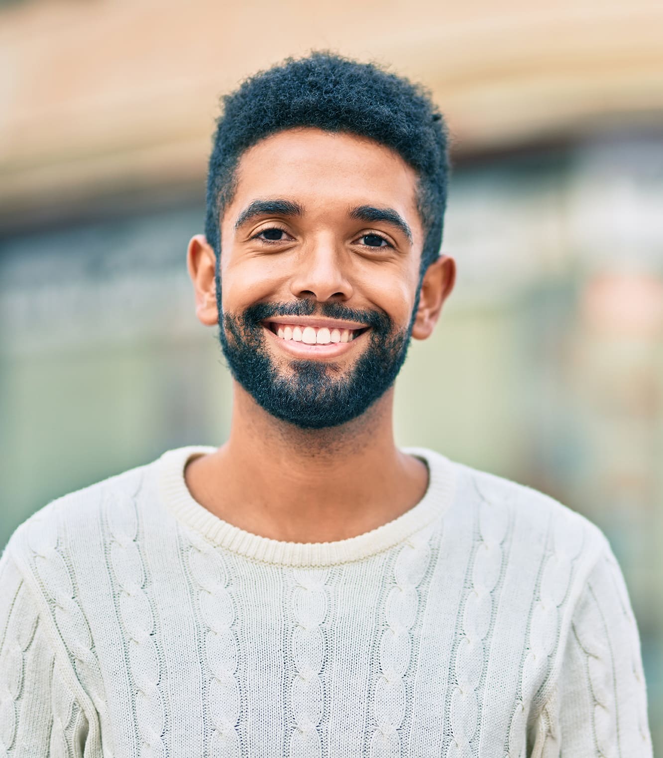 man smiling after dental appointment at esteem dental studio